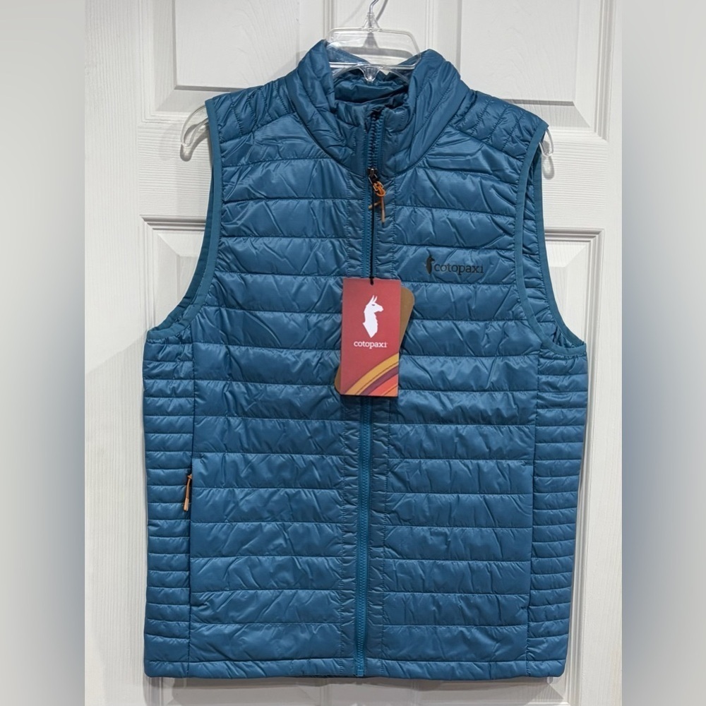 Cotopaxi Men's XL Capa Insulated Vest Drizzle Blue NWT Puff Layering Zip Puffy